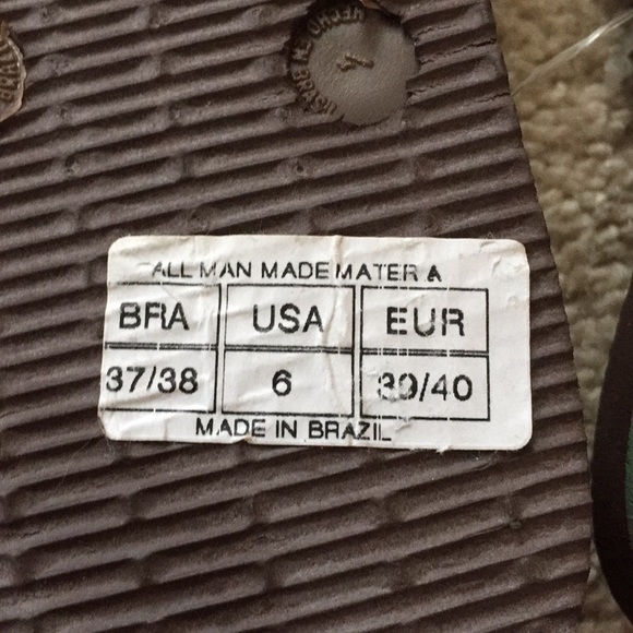 New Brazil Flag Havaianas Flip Flops- Size 6 - Picture 5 of 5
